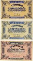 1946. 9klf Adópengő bankjegy variánsokkal T:I,II,III