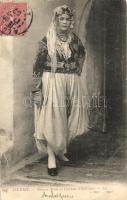 Algerie - Femme Arabe en Costume dIntérieur / Algiers, Arabian woman in home dress, Algerian folklore (Rb)