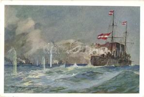 SMS Zenta im Kampfe mit der französischen Flotte / WWI K.u.K. Navy, Österr. Flottenverein s: Harry Heusser