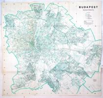 cca 1960-80 Retró Budapest térképek,3db, különböző méretben és minőségben