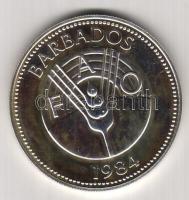 Barbados 1984. 50$ "Repülő hal" Ag T:1 Tanúsítvánnyal.