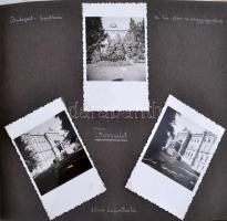 1944 Fotóalbum a lipótmezei elmegyógyintézetben dolgozó hölgy 56 felvétele fotóalbumba gyűjtve, kb. ...
