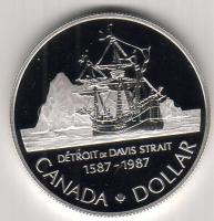 Kanada 1987. 1$ "hajó" Ag T:PP Tanúsítvánnyal