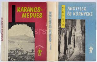 Jakucs László dr.:Aggtelek és környéke. + Karancs-Medves. Bp., 1961-64, Sport. Kiadói kartonkötésben.