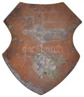 ~1930. "Baja M. Állami Keresk. Leányközépiskola" zománcozott Br jelvény (44x37mm) T:2 folt...