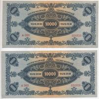 1946. 10.000MP (2x) sorszámkövetők T:II,III szép papír