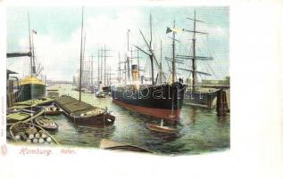 Hamburg, Hafen / port, ships, barge