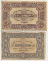 1920. 50K + 100K mindkettő "Orell Füssli Zürich" T:III,III-