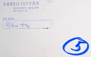 cca 1965 Darkó István: Pilisi táj, pecséttel jelzett vintage fotóművészeti alkotás, 29x39 cm