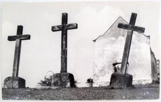 cca 1960 Darkó István: Memento, matricával jelzett vintage fotóművészeti alkotás, 24x38 cm