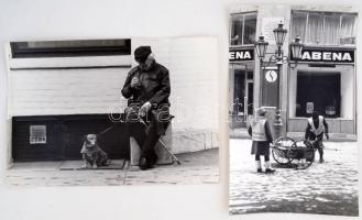 cca 1980 Balásy Pál budapesti életképek, 3 db feliratozott vintage fotó, 28x40 cm