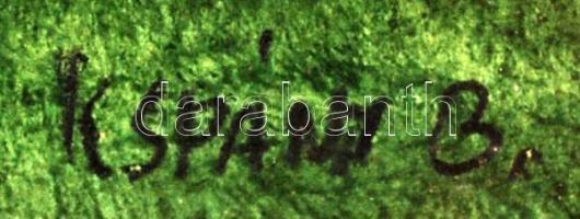 Spányi jelzéssel: Patak. Vegyes technika, papír, 15×21 cm