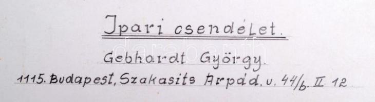 cca 1970 Gebhardt György (1910-1993): Ipari csendélet, feliratozott vintage fotóművészeti alkotás, 3...