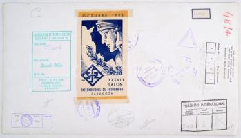 cca 1960 Krisch Béla (Kecskemét): Plank, pecséttel jelzett, kiállítási emlékjeggyel ellátott vintage...