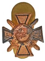 ~1940. "Tűzkereszt I. fokozata" kis gomblyukjelvénye T:2- Hungary ~1940. Miniature of "Hungarian Fire Cross 1st class" Br button badge C:VF