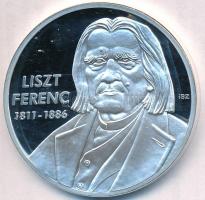 Ifj. Szlávics László (1959-) DN &quot;Nagy Magyarok / Liszt Ferenc&quot; ezüstözött Cu emlékérem (40mm) T:PP