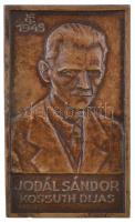 Takács Erzsébet (1928-1999) 1948. &quot;Jodál Sándor Kossuth díjas&quot; Br plakett (91,5x55mm) T:2