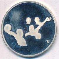 Papp László (1947-) 1992. "Barcelonai Olimpia- Magyar Csapat" Ag emlékérem dísztokban (31,...