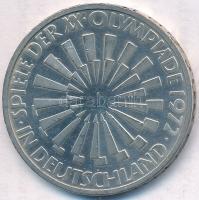 NSZK 1972F 10M Ag "Olimpia-München / Spirál" T:2 FRG 1972F 10 Mark Ag "Olymics Munich...