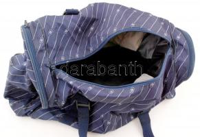 MALÉV táskák, 3db: utazótáska, vállpántja kissé rojtos, 45x25x20cm, válltáska, 45x35x15cm, , kistásk...