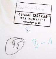 cca 1980 Zsigri Oszkár: Egy kis pihenő, pecséttel jelzett vintage fotóművészeti alkotás, 40x28 cm