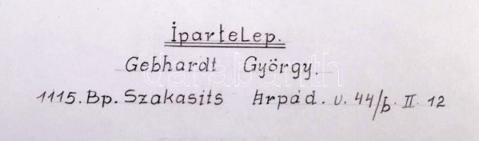 cca 1970 Gebhardt György (1910-1993): Ipartelep, feliratozott vintage fotóművészeti alkotás, 30x40 c...