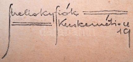 cca 1935 Szentpál Olga tánccsoportjának öt tagja, Strelisky műterem felvétele, feliratozva, az iskol...