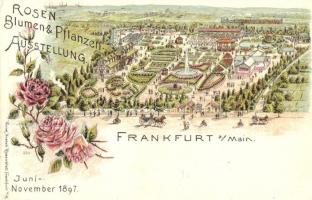 1897 Frankfurt am Main, Blumen- und Pflanzen-Ausstellung / floral exposition, litho