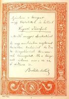 Dante Komédiája I. kötet: A pokol. Fordította Babits Mihály. Bp., 1913, Révai. A fordító dedikációjá...