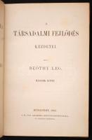 Beöthy Leo: A társadalmi fejlődés kezdetei. I-II. kötet. Bp., 1882. MTA. 429+534 p. Korabeli kopotta...