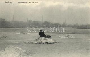 Hamburg, Wintervergnügen auf der Alster / winter