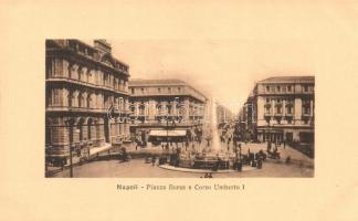 Naples, Napoli; Piazza Borsa, Corso Umberto I / square