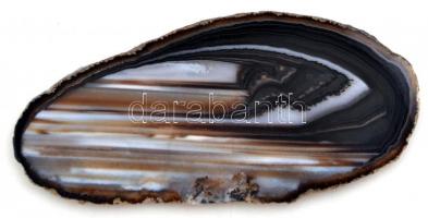 Achát lap, két oldalán finomra csiszolva, 15x8 cm