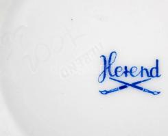 Herendi virágmintás porcelán váza, kézzel festett, kis kopásnyomokkal, jelzett, m: 24 cm