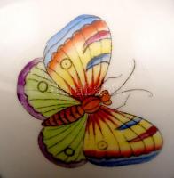 Herendi Viktória mintás porcelán kis butykos, kézzel festett, hibátlan, jelzett, m: 8 cm