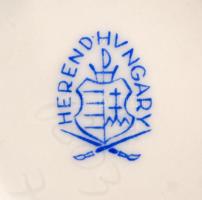 Herendi Viktória mintás porcelán kis butykos, kézzel festett, hibátlan, jelzett, m: 8 cm