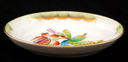 Herendi Viktória mintás kis tálka, kézzel festett, hibátlan, jelzett, 12x9 cm