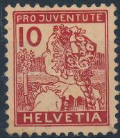 Pro Juventute bélyeg (betapadás), Pro Juventute stamp (gum disturbance)