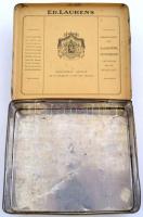 Ed. Laurens "Le Khédive" régi fém doboz, kopásmyomokkal, 15x13x4 cm