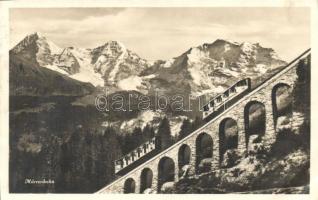 Lauterbrunnen-Mürrenbahn mountain railway, cable car, Schild-Bichsel Kunstverlag (EK)