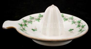 Herendi petrezselyemmintás porcelán citromfacsaró, kézzel festett, hibátlan, jelzés nélkül, számozot...