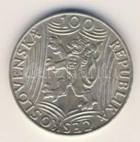 Csehszlovákia 1949. 100K Ag "J.V.Sztálin" T:1/2