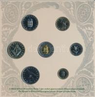 2007. 1Ft-100Ft 8klf db, szettben, benne "Berán Lajos és a pengő" Ag emlékérem (10g/0.999/...