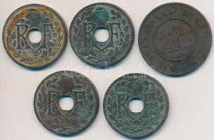 Vegyes: Holland Kelet-India 1859. 1c Cu + Francia Indokína 1935. 1/2c Br (4x) T:2- patina
Mixed: Ne...