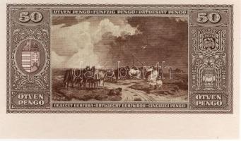 1945. 50P felső ívszél, csak hátlapi fázis T:I