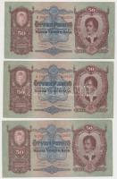 1932. 50P (6x) közte 3db közeli sorszám T:II,III szép papír