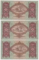 1932. 50P (6x) közte 3db közeli sorszám T:II,III szép papír