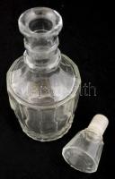 Régi ásványvizes csatos üveg, jelzés nélkül, kopásnyomokkal, m: 32,5 cm + dekoratív, formába öntött ...