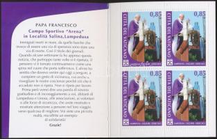 Pápai utazások 2013 bélyegfüzet, Papal journeys in 2013 stamp-booklet