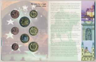 2004. 1c-2EUR "Euro próba sor szettben" 1EUR gyártási hibás T:BU